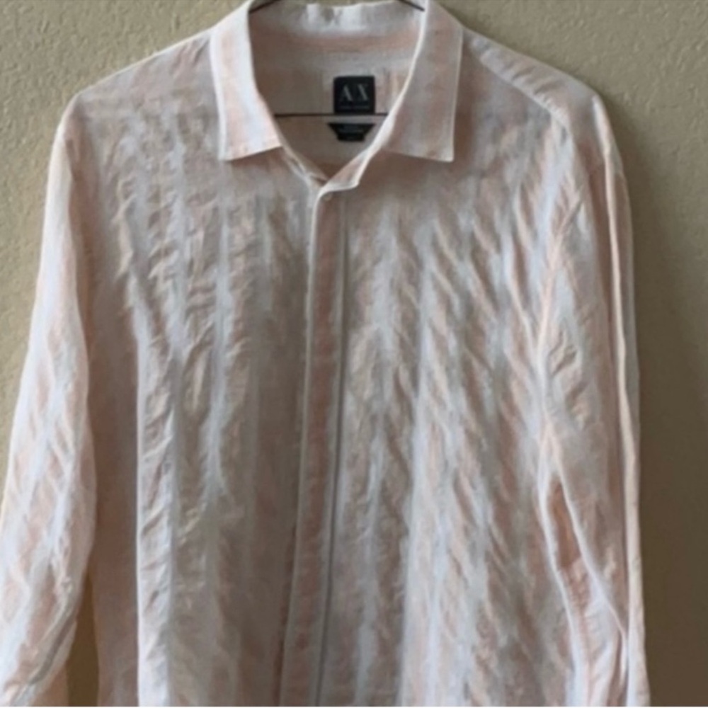 Armani Exchange Light Pink Button-Up Shirt